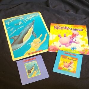 Scholastic Audio Story Sets: Swimming with Dolphins  & The Hiccupotamus